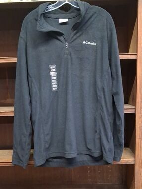 NWT Columbia Men’s Black Quarter-Zip Fleece Pullover